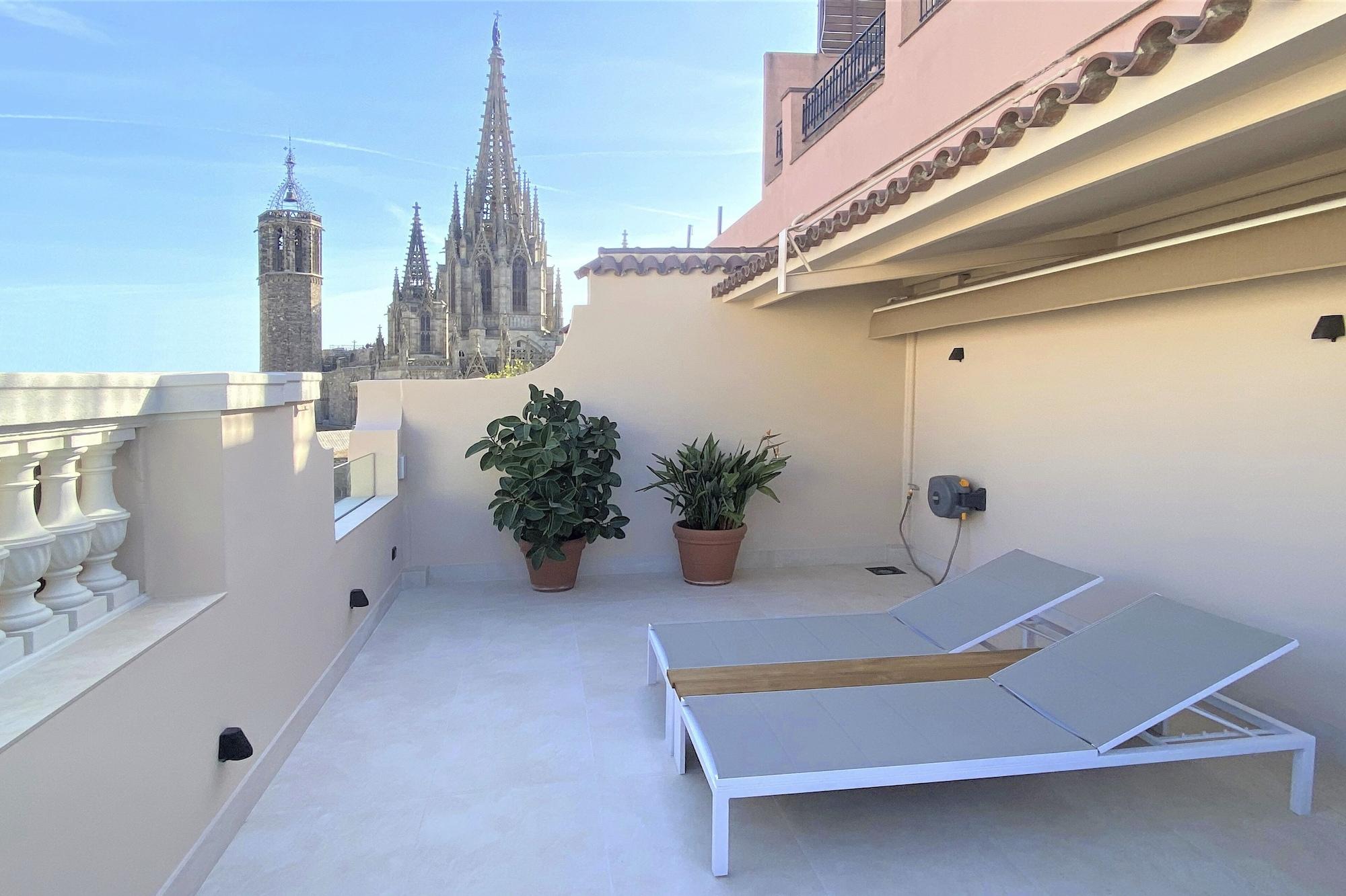 Lamaro Hotel Barcelona Kültér fotó Rooftop terrace
